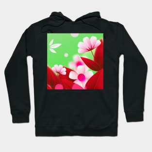 Pink Flower Art Hoodie